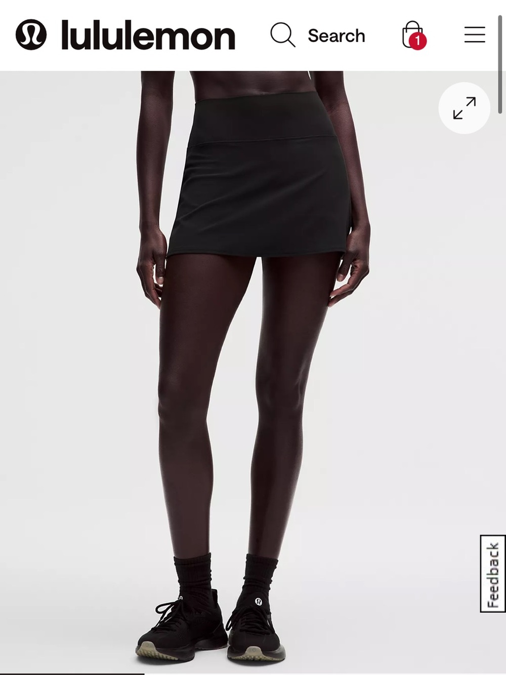 Lululemon Align High Rise skirt black size 14
